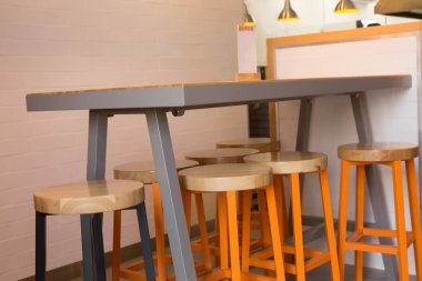 Bar Masa ve sandalyeler kafe iç