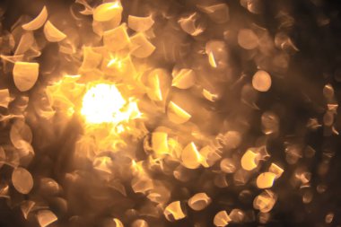 Işık noktalardan soyut bir sokak lambası