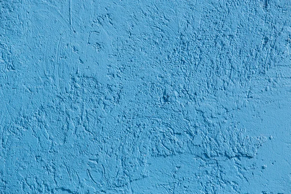 Contesto Parete Ruvidamente Intonacata Colore Blu — Foto Stock