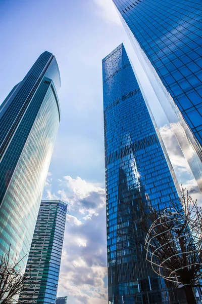 Edificios Altos Centro Negocios Moderno — Foto de Stock