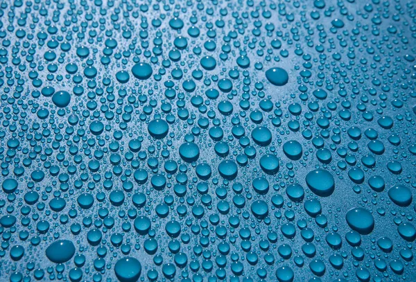 Gotas Agua Sobre Vidrio Abstracto Antecedentes Primer Plano — Foto de Stock