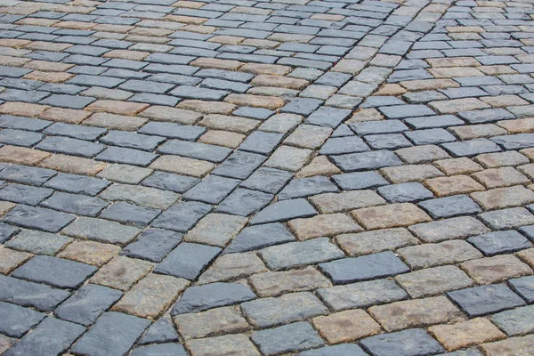 Abstract Background Old Cobblestone Pavement Close — Stock Photo, Image