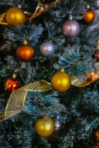 Ballen Fir Tree Kerst Decoratie — Stockfoto