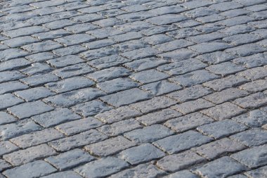 Eski Taş Granit kaldırım. Arka plan yakın çekim.