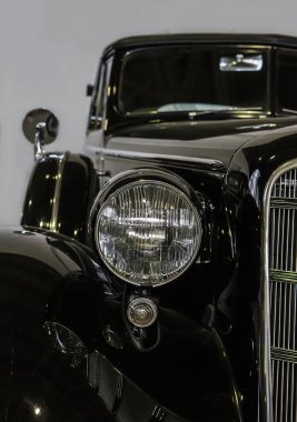 Vintage şıklığı eski moda araba yakın çekim