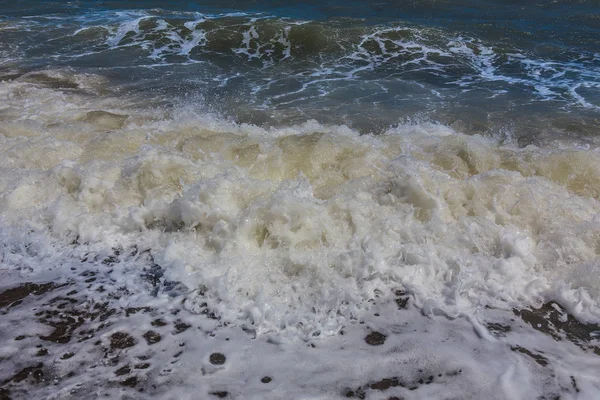 Úvodní Vlny Moře Břehu Moře Mořské Pěny Closeup — Stock fotografie