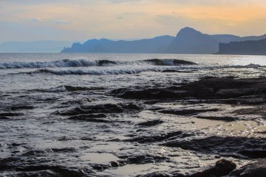 güzel gün batımı ile peyzaj
