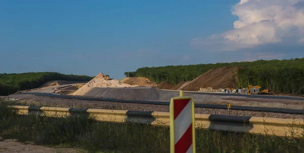 Maquinaria en la construcción de carreteras — Foto de Stock