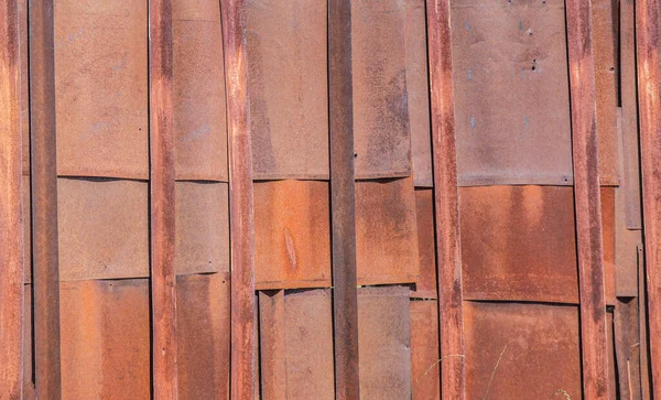 Old Rusty Metal Background Metal Stripes Sheets — Stock Photo, Image