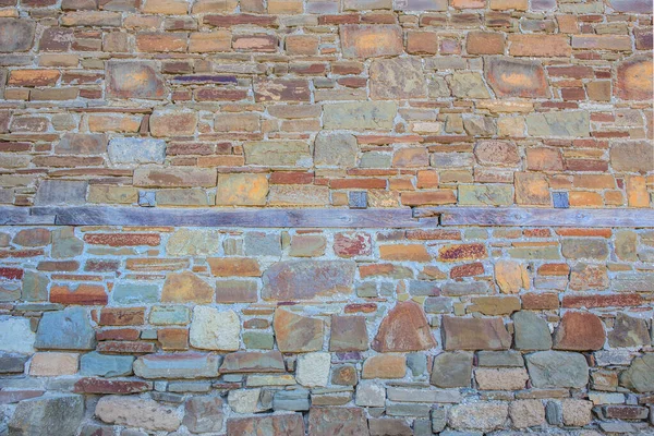 Alte Ziegelmauer Aus Grobem Stein Hintergrund — Stockfoto