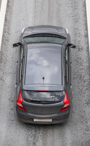 Suv Rijden Snelweg Het Uitzicht Vanaf Top — Stockfoto