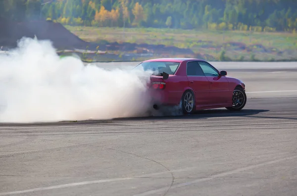 Race Car Drifting Speed Track — Stock Photo, Image