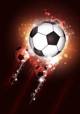 aktif spor futbol çok renkli arka plan ile bir futbol topu