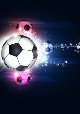 soyut spor futbol topları ile çok renkli arka plan