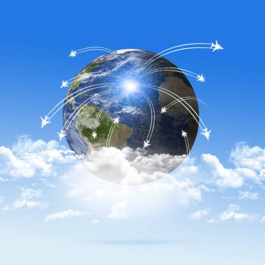 toprak üzerinde uçaklar ile iş Genel Havacılık arka plan