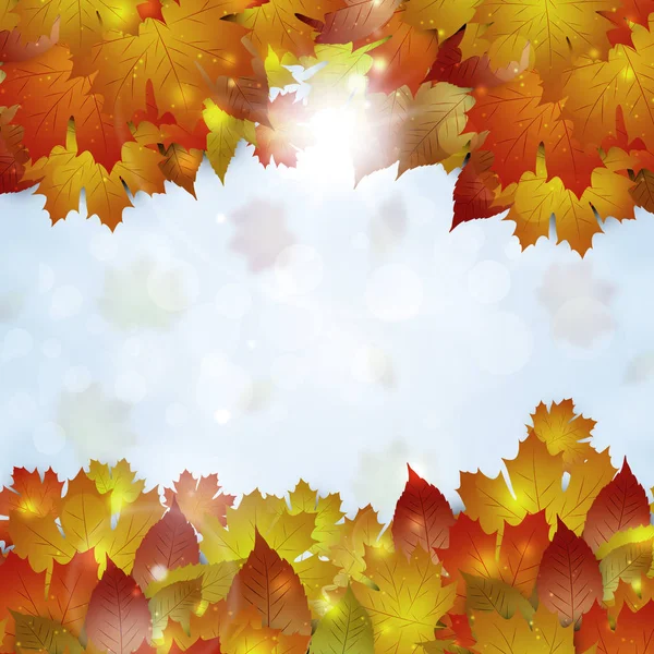 抽象的な秋黄色葉の明るい自然の背景 — ストック写真