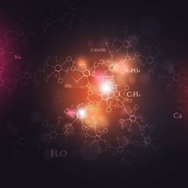 çok renkli bilim illüstrasyon Kimya elemanları ile soyut