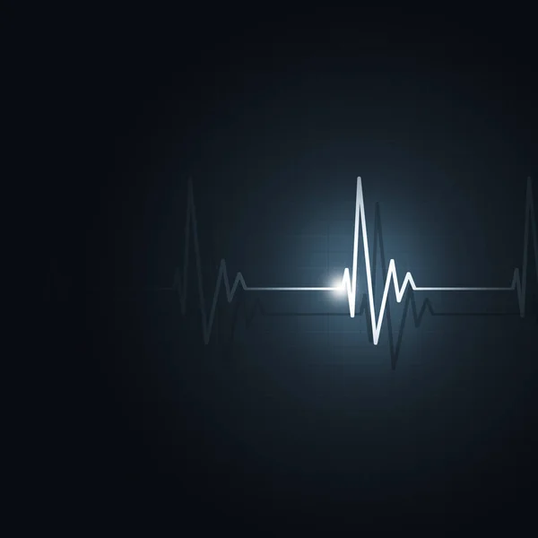 Heart Pulse Rhythm Graph Abstract Adrk Background — Stock Photo, Image