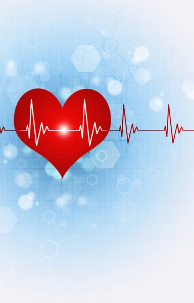 Wissenschaft Medizinische Illustration Des Großen Roten Herzens Schlagen — Stockfoto