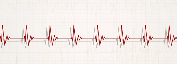 Medicin Banner Illustrerar Normalt Hjärta Slå Puls Mellan Och Slag — Stockfoto