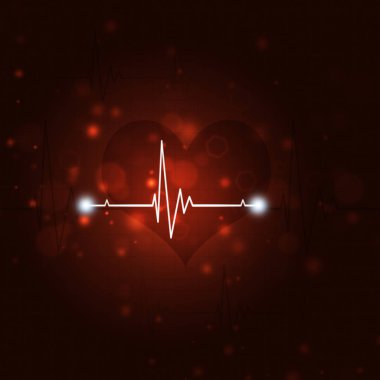 zonklayan ritim grafik soyut kırmızı bilim arka planı kalp
