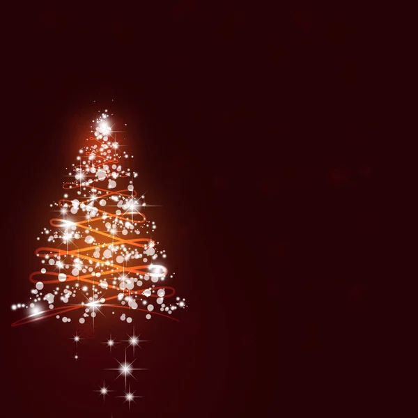 Mehrfarbiger Weihnachtsbaum Mit Sternen Dunklen Hintergrund — Stockfoto