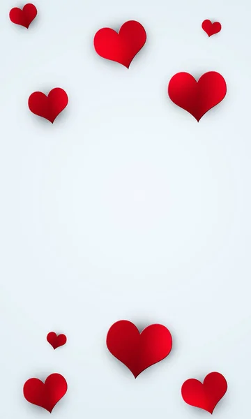 Valentines Day Holiday Decoration Red Hearts — Stock Photo, Image