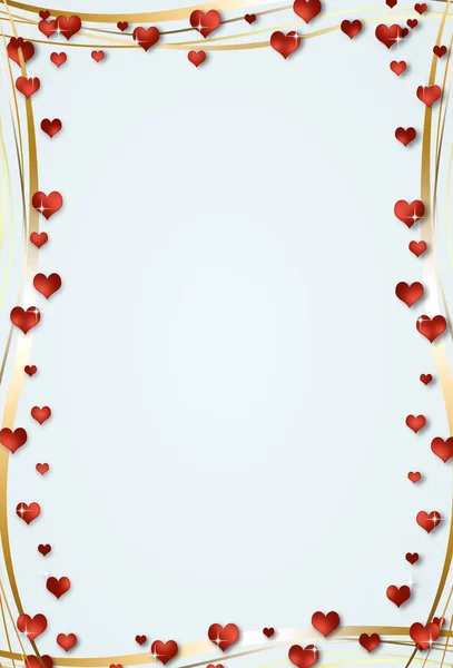Valentines Day Greeting Background Red Hearts — Stockfoto