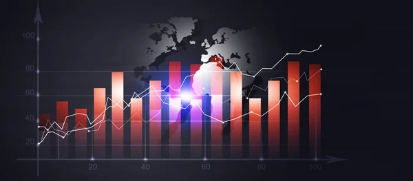 Grafico del mercato finanziario — Foto Stock