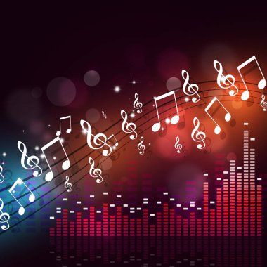 parti müzik notaları arka plan