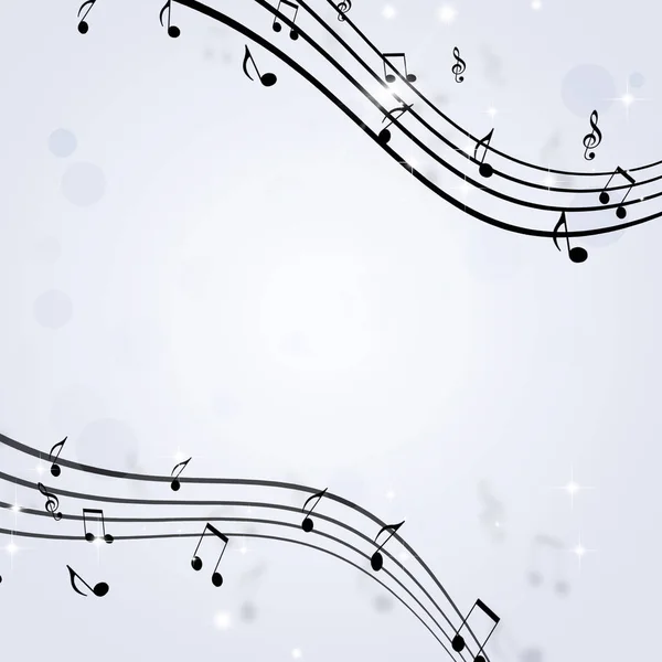 Music notes fly — Stock Photo, Image