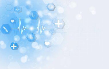 Parlak mavi Tıp arka plan