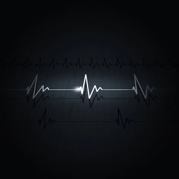 EKG egy szív — Stock Fotó