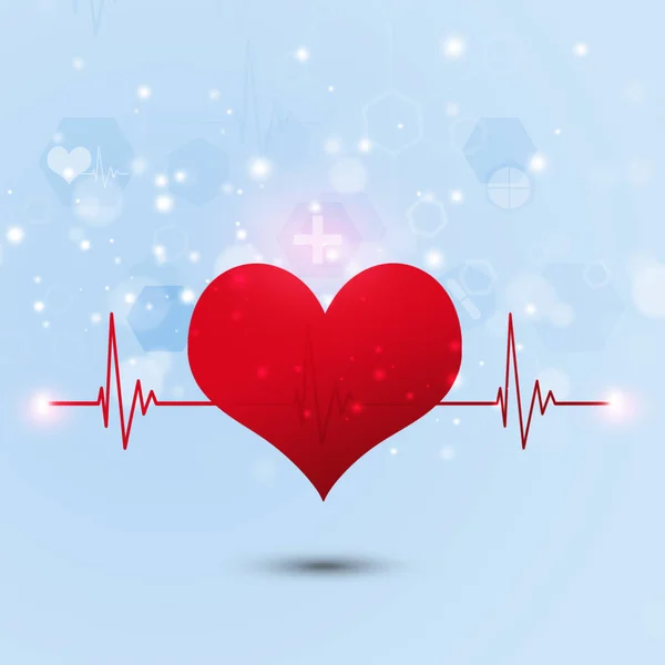 red heart healthcare background