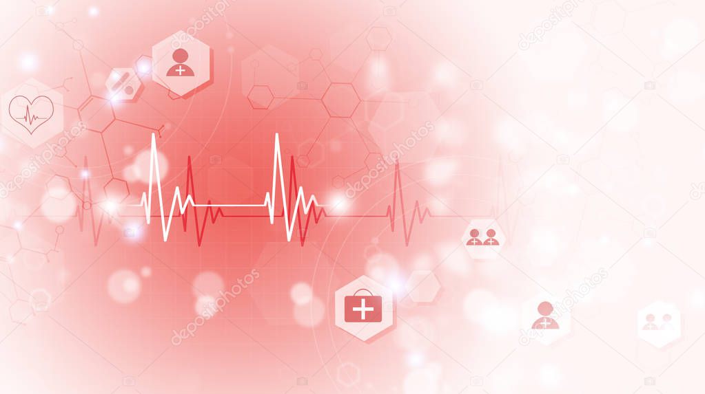 Medical heart healthcare background