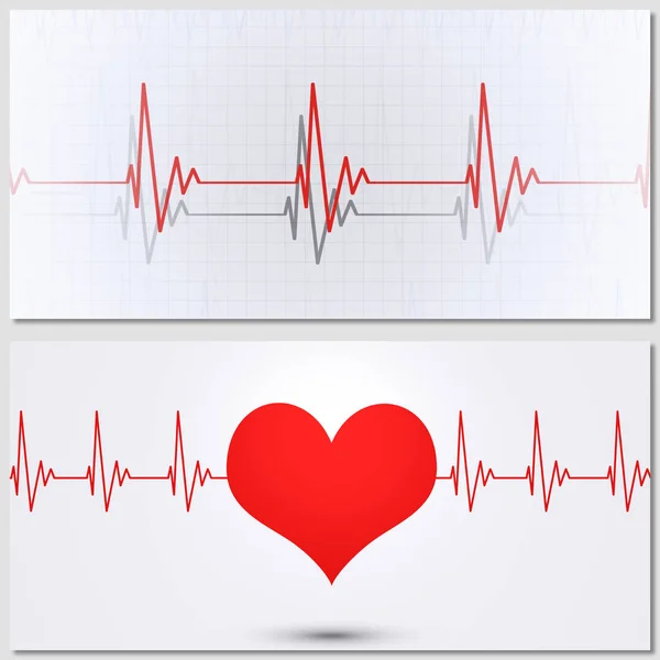 Ecg kardiologie banner — Stockfoto