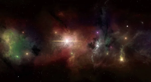 Deep Space gas and dust Field — 스톡 사진