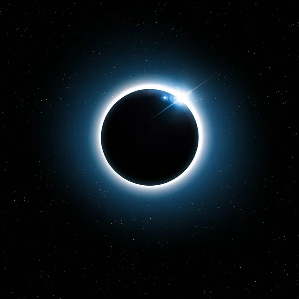 Eclipse solar azul — Foto de Stock