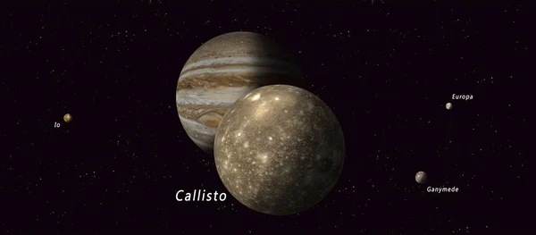 Callisto Júpiter satélite — Fotografia de Stock