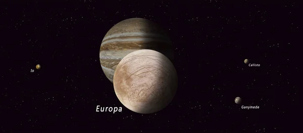 Супутник Europa jupiter — стокове фото