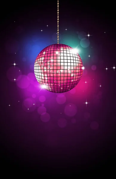 Retro Muzyka Party Disco Ball Neon Kolory 80S Nowa Fala — Zdjęcie stockowe