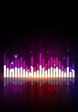 Parti etkinlikleri için 80 'lerin neon rengi müzik eşitleyici arkaplanı