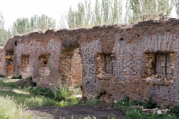 ancient brick ruins in the city of Rostov-on-Don near the embankment