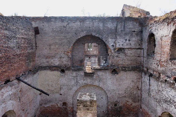 ancient brick ruins in the city of Rostov-on-Don near the embankment