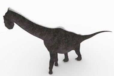 karanlık Brachiosaurus açıları 3d çizimi ayarla