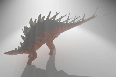 centrosaur sis 3d resimde siyah bir zemin üzerine