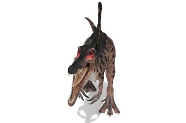 Beyaz arka plan 3d çizim üzerinde açıların Spinosaurus ayarla