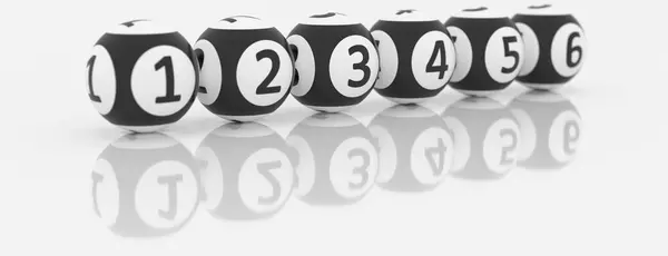 Het Nummer 123456 Make Van Bingo Ballen Illustratie — Stockfoto