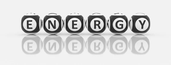 Word Energy Bingo Balls Illustration — Stock Photo, Image