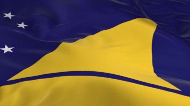 rüzgarda sallayarak bayrak Tokelau arka plan olarak ilmekledi